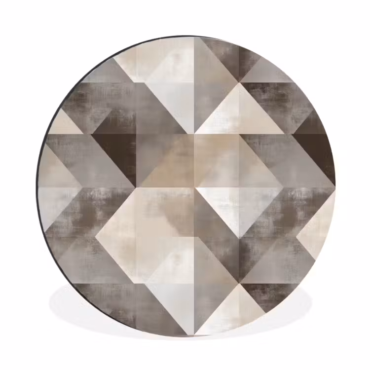 Wandcirkel - Aluminium - Geometrisch - Motief - Aardetinten — 1