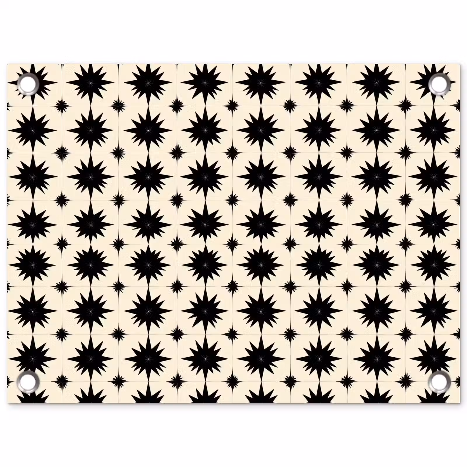 Tuinposter - Stervormen - Geometrisch - Zwart — 1