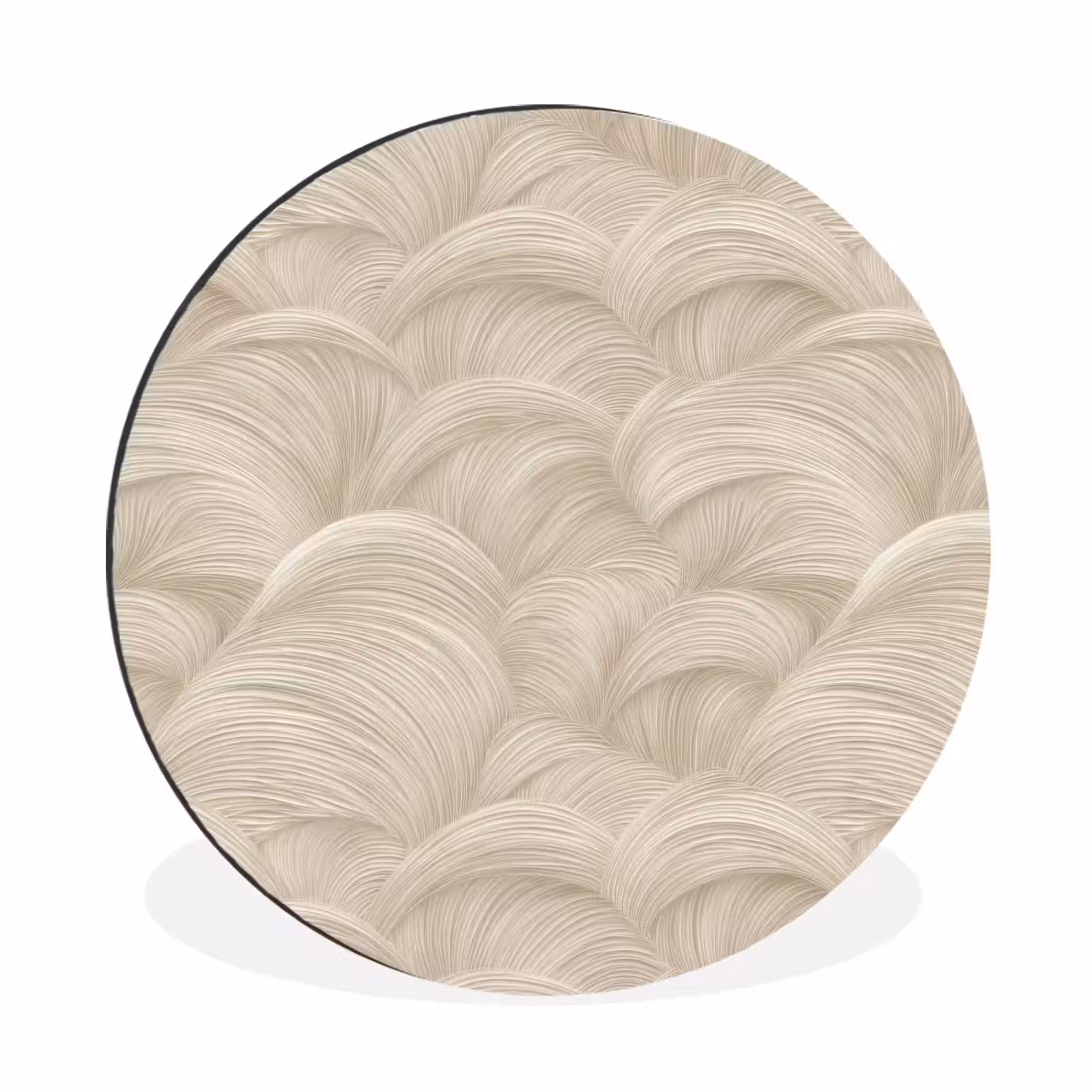 Wandcirkel - Aluminium - Bogen - Patroon - Beige — 1