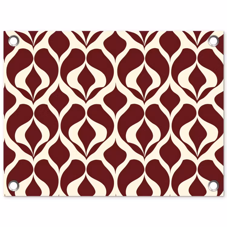 Tuinposter - Rood - Druppelpatroon - Grafisch — 1