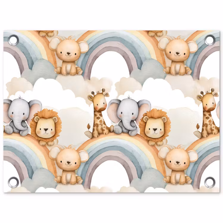 Tuinposter - Safari - Regenboog - Kleurrijk — 1