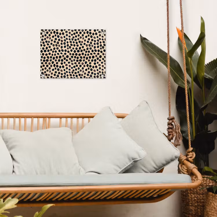 Tuinposter - Stippen - Patroon - Zwart — 5