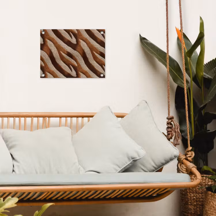 Tuinposter - Zebra - Bruin - Patroon — 5