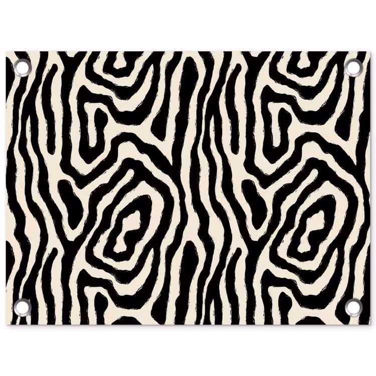 Tuinposter - Zebra - Zwart - Abstract — 1
