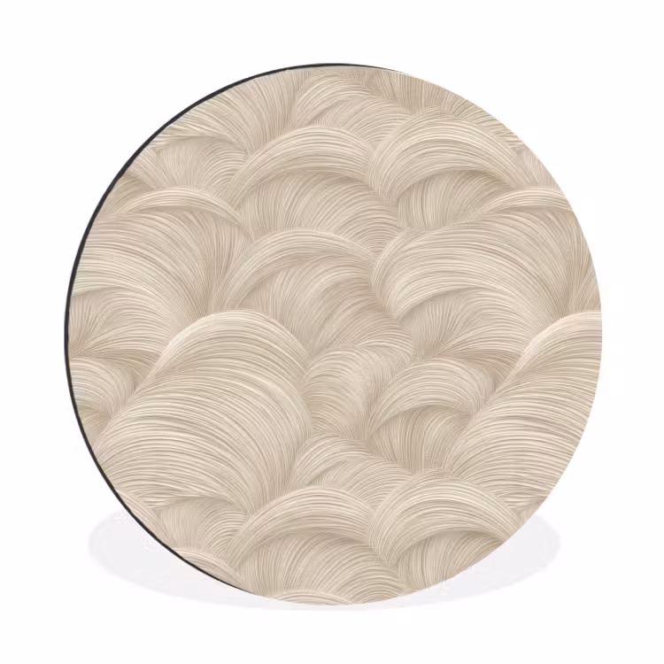 Wandcirkel - Aluminium - Bogen - Patroon - Beige — 1