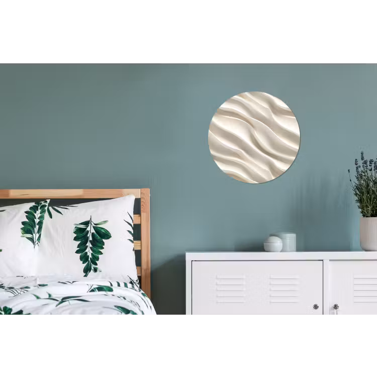 Wandcirkel - Aluminium - Diagonaal - Golven - Crème — 4