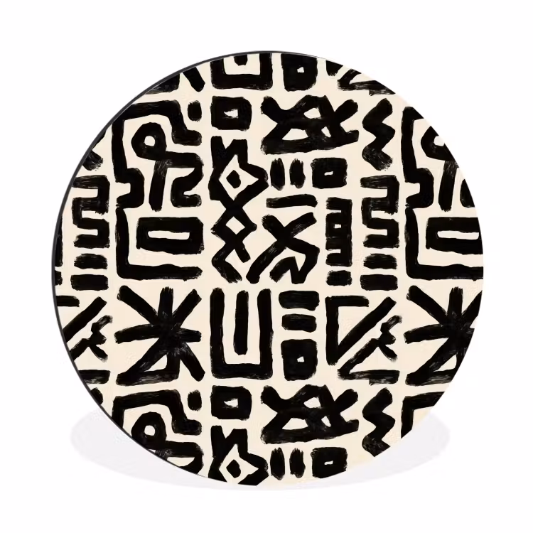 Wandcirkel - Aluminium - Geometrisch - Figuren - Zwart — 1
