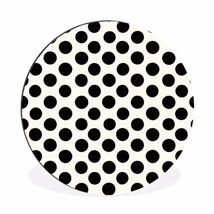 Wandcirkel - Aluminium - Klassiek - Stippen - Zwart — 1