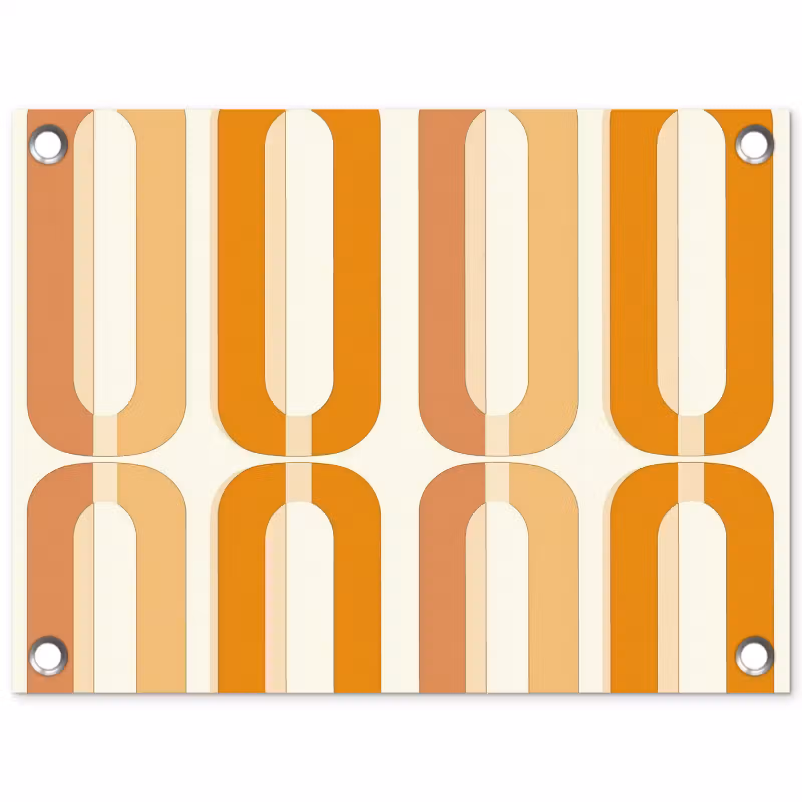 Tuinposter - U-vorm - Retro - Oranje — 1