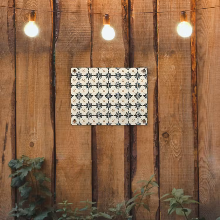 Tuinposter - Sierlijk - Ornament - Blauw — 2