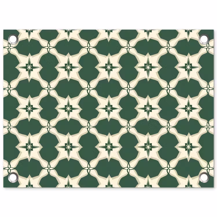 Tuinposter - Tegel - Klassiek - Groen — 1