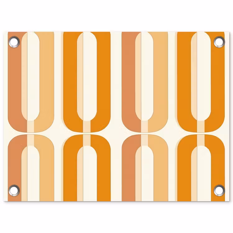 Tuinposter - U-vorm - Retro - Oranje — 1