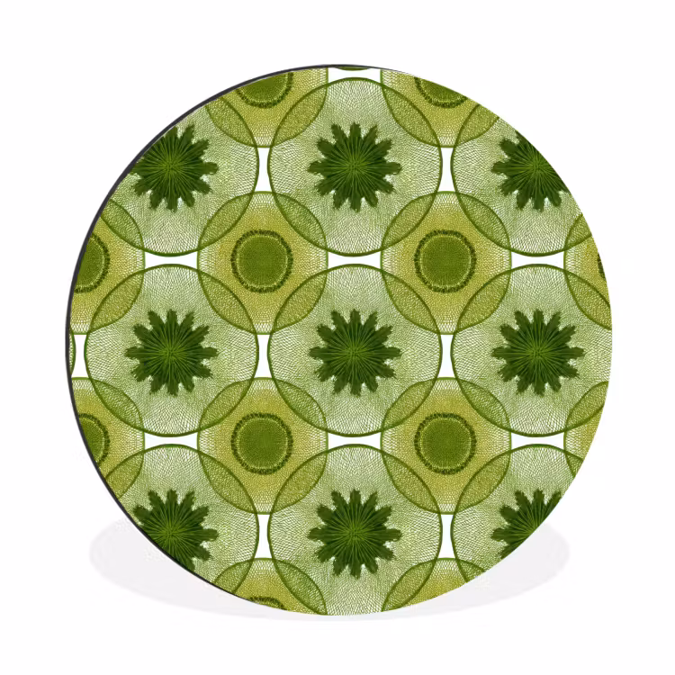 Wandcirkel - Aluminium - Cirkels - Patroon - Groen — 1