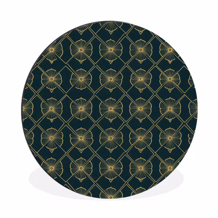 Wandcirkel - Aluminium - Geometrisch - Elegant - Groen — 1