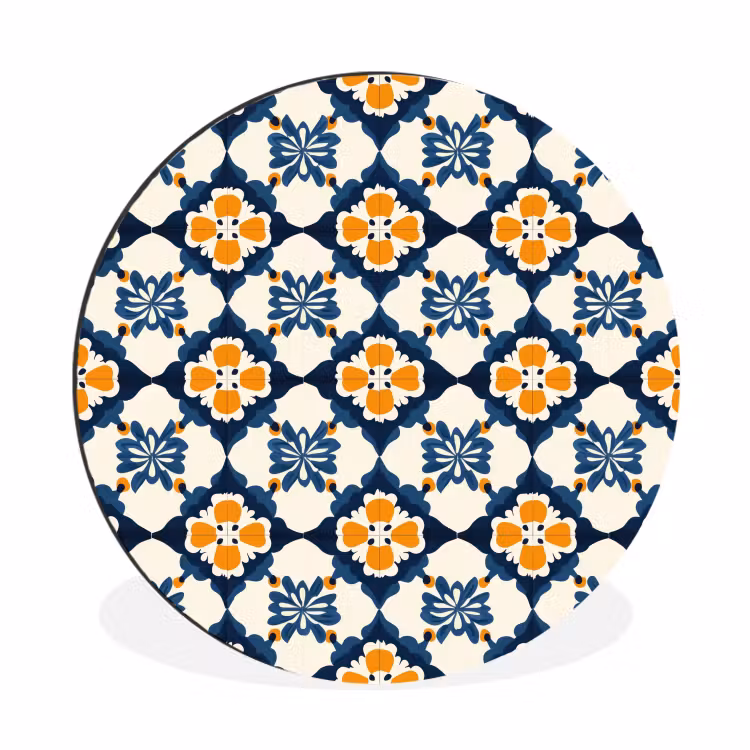 Wandcirkel - Aluminium - Klassiek - Geometrisch - Blauw — 1