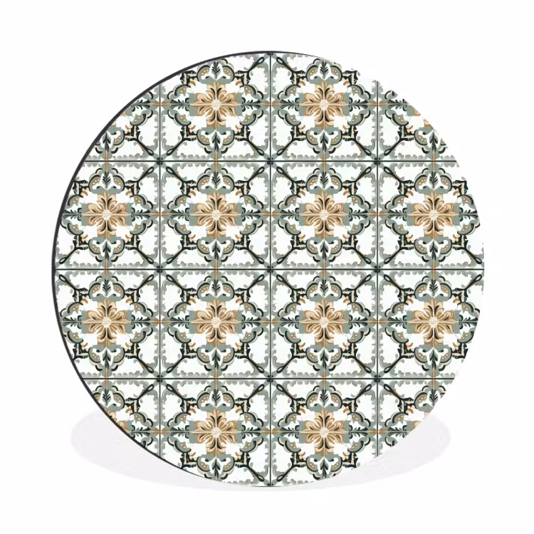 Wandcirkel - Aluminium - Floraal - Verweerd - Keurrijk — 1