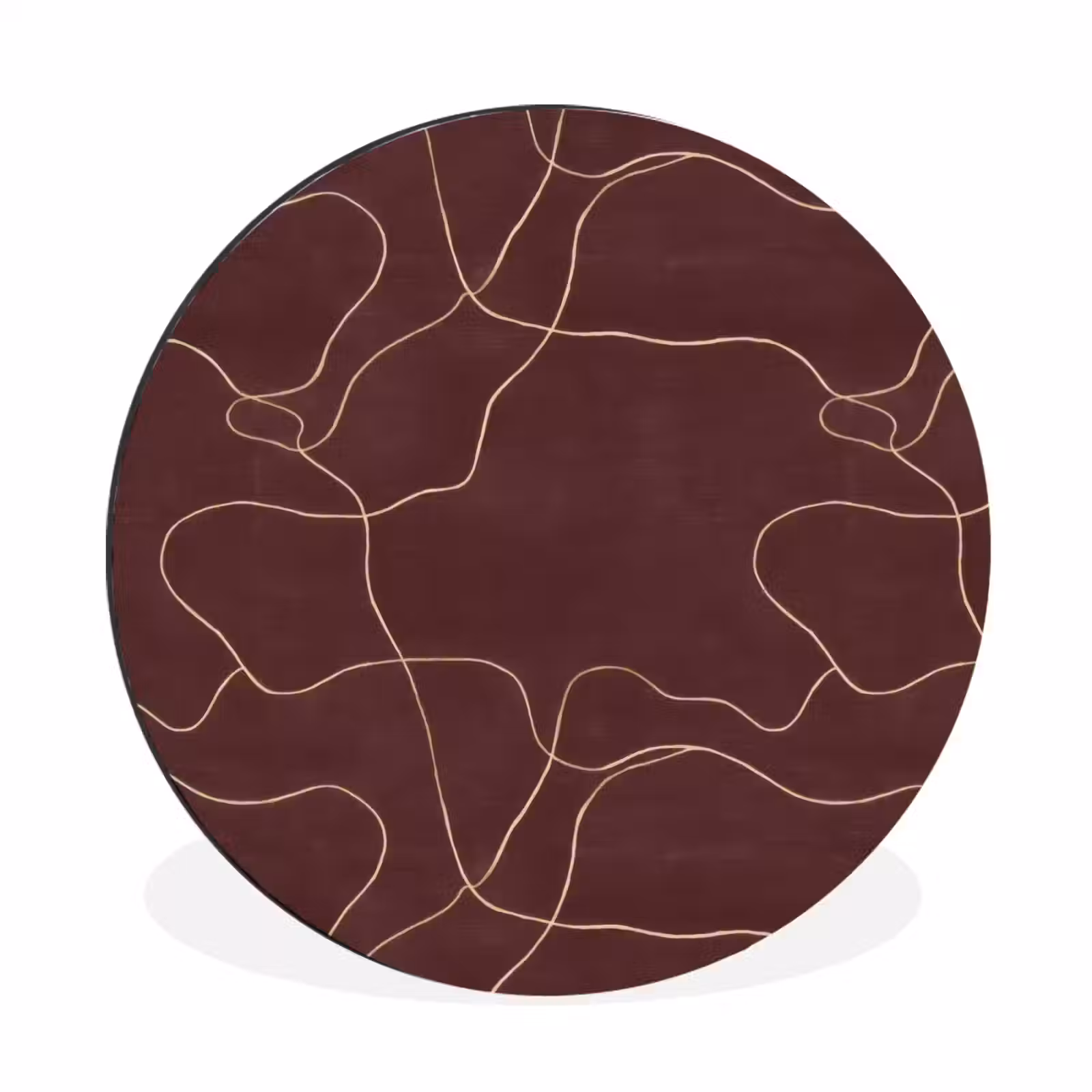 Wandcirkel - Aluminium - Abstract - Modern - Bruin — 1