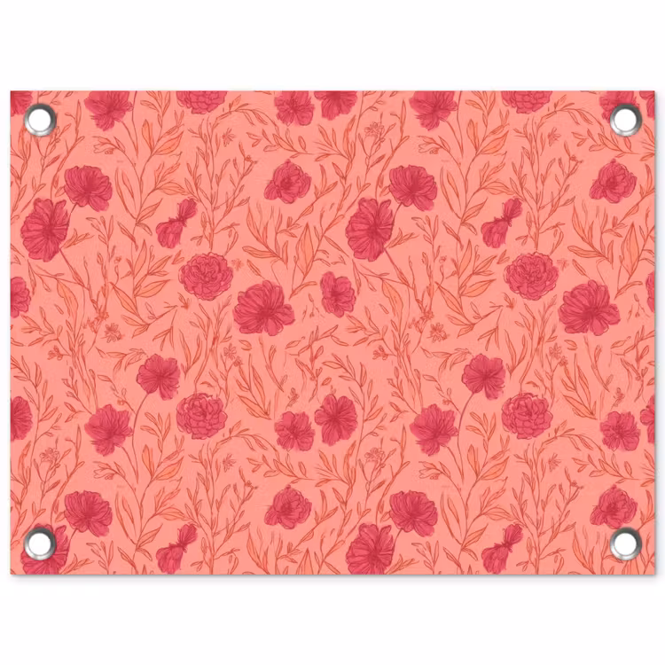 Tuinposter - Weidebloemen - Romantisch - Roze — 1