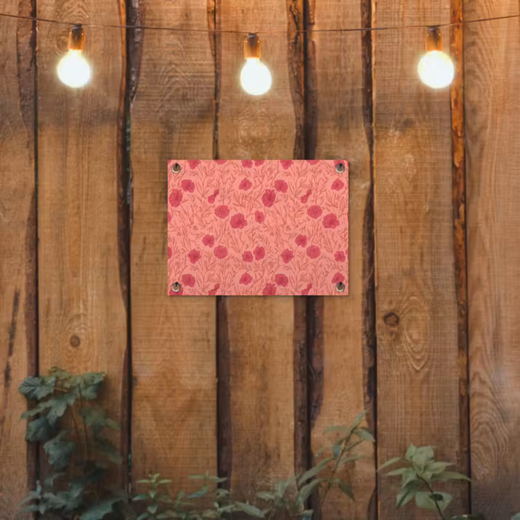 Tuinposter - Weidebloemen - Romantisch - Roze — 2