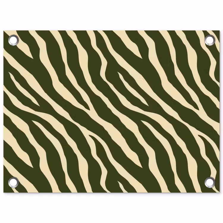 Tuinposter - Zebra - Patroon - Groen — 1