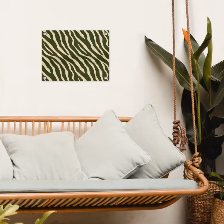 Tuinposter - Zebra - Patroon - Groen — 5