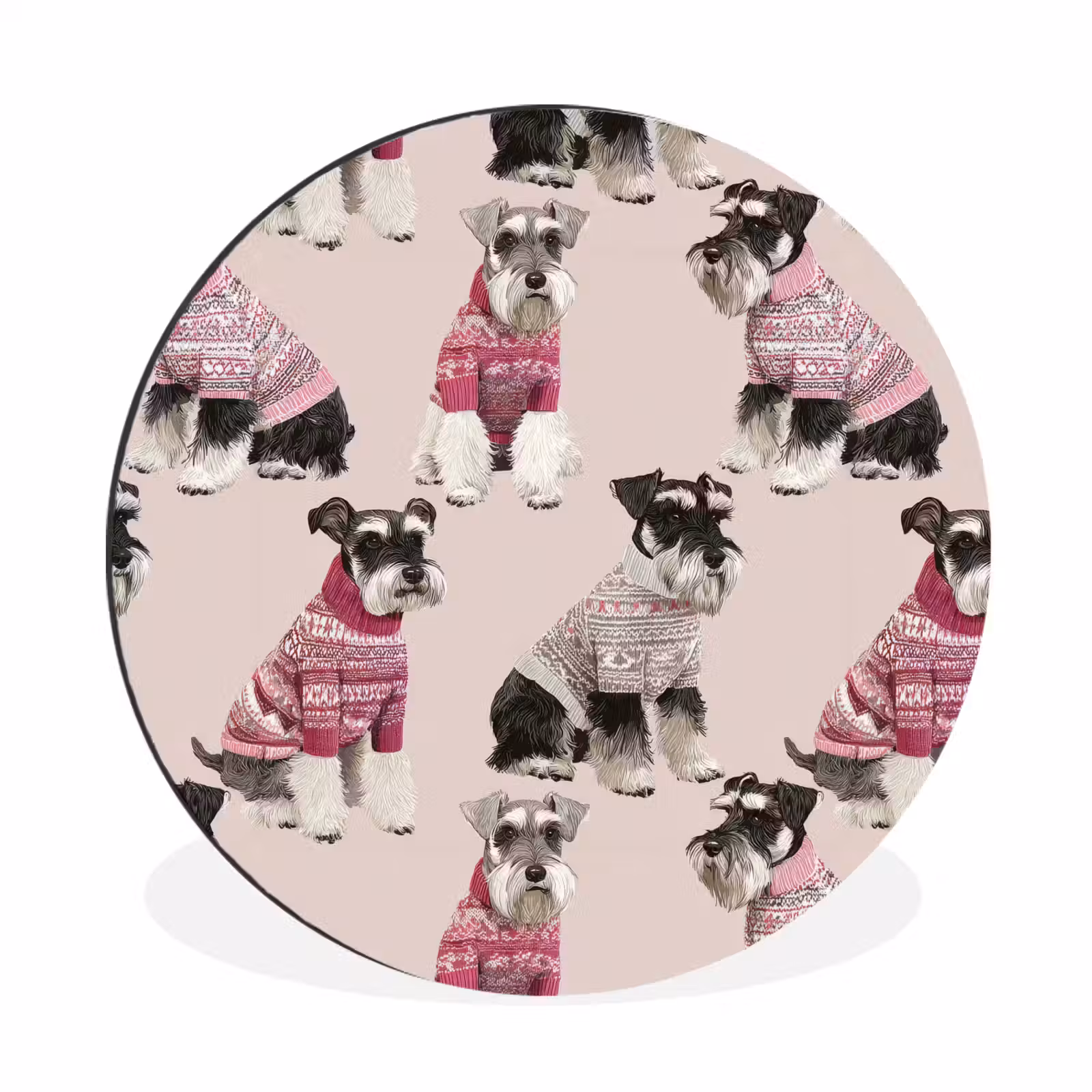 Wandcirkel - Aluminium - Honden - Truien - Rood — 1