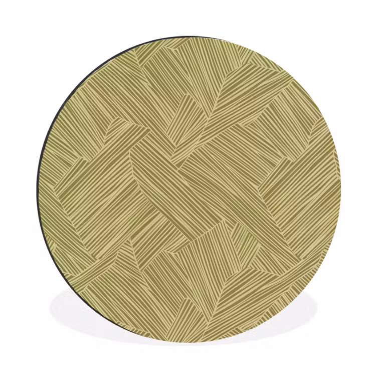 Wandcirkel - Aluminium - Abstract - Modern - Groen — 1