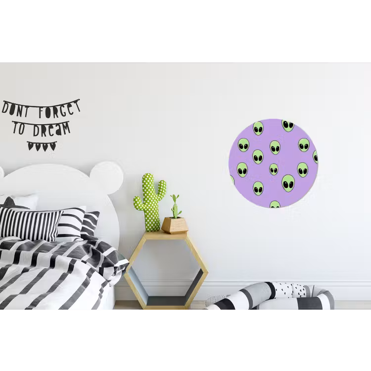 Wandcirkel - Aluminium - Alien - Retro - Lila — 5
