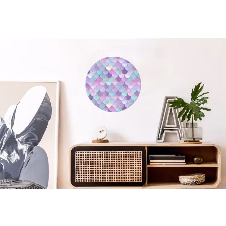 Wandcirkel - Aluminium - Dromerig - Zeemeermin - Pastel — 3