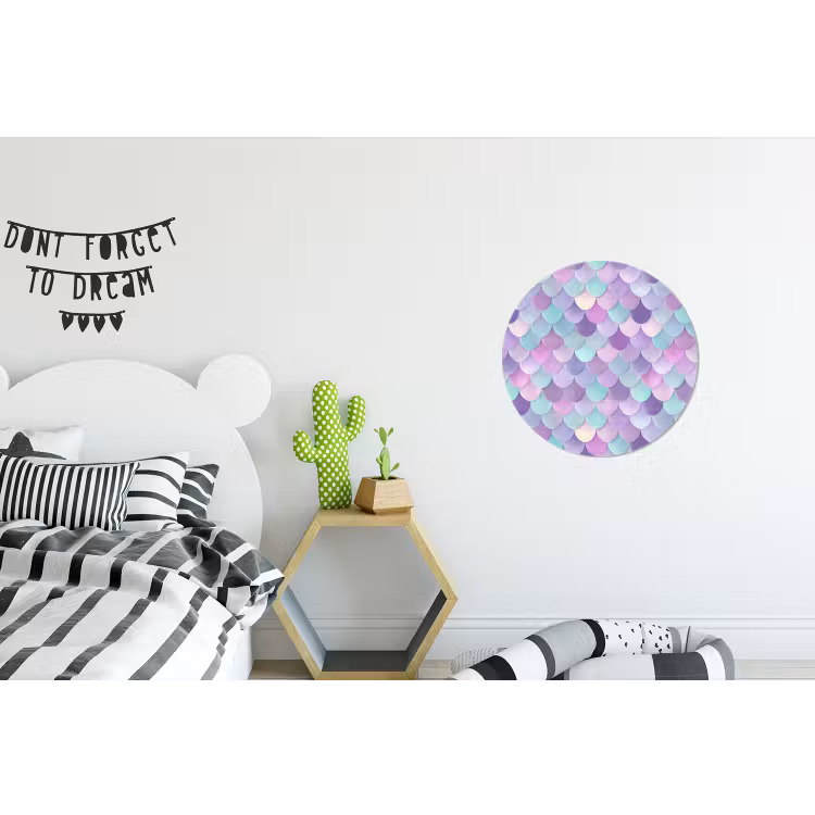 Wandcirkel - Aluminium - Dromerig - Zeemeermin - Pastel — 5
