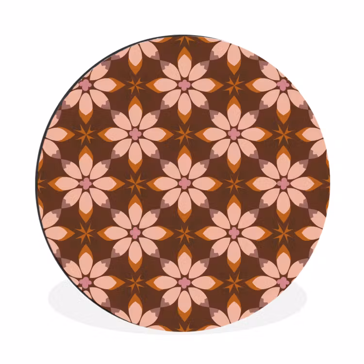 Wandcirkel - Aluminium - Klassiek - Retro - Bruin — 1