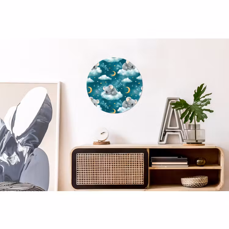 Wandcirkel - Aluminium - Koala's - Betoverend - Blauw — 3