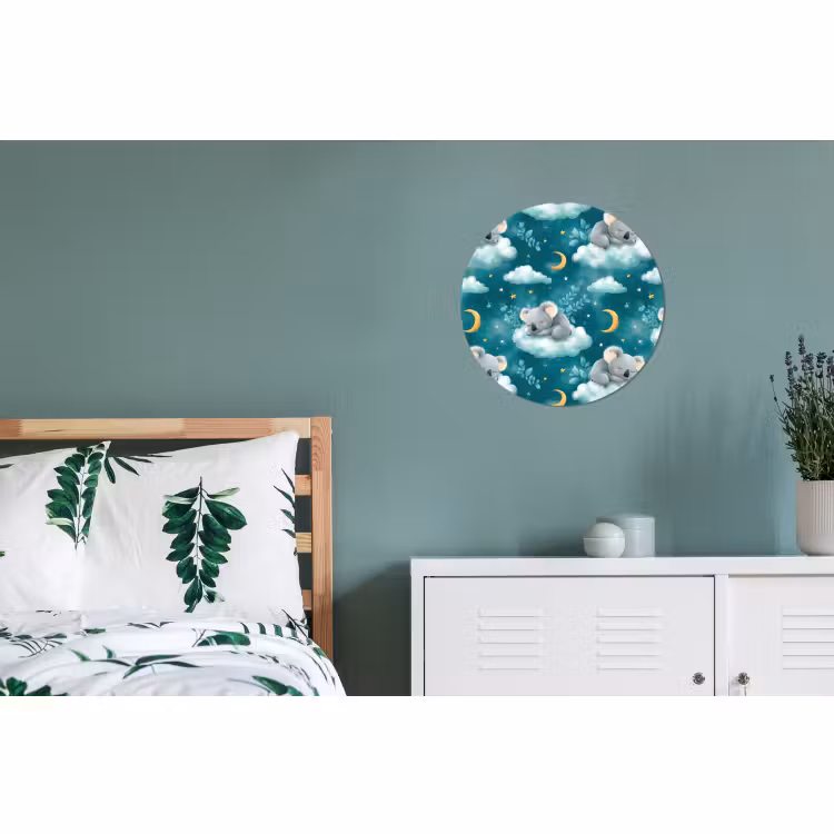 Wandcirkel - Aluminium - Koala's - Betoverend - Blauw — 4