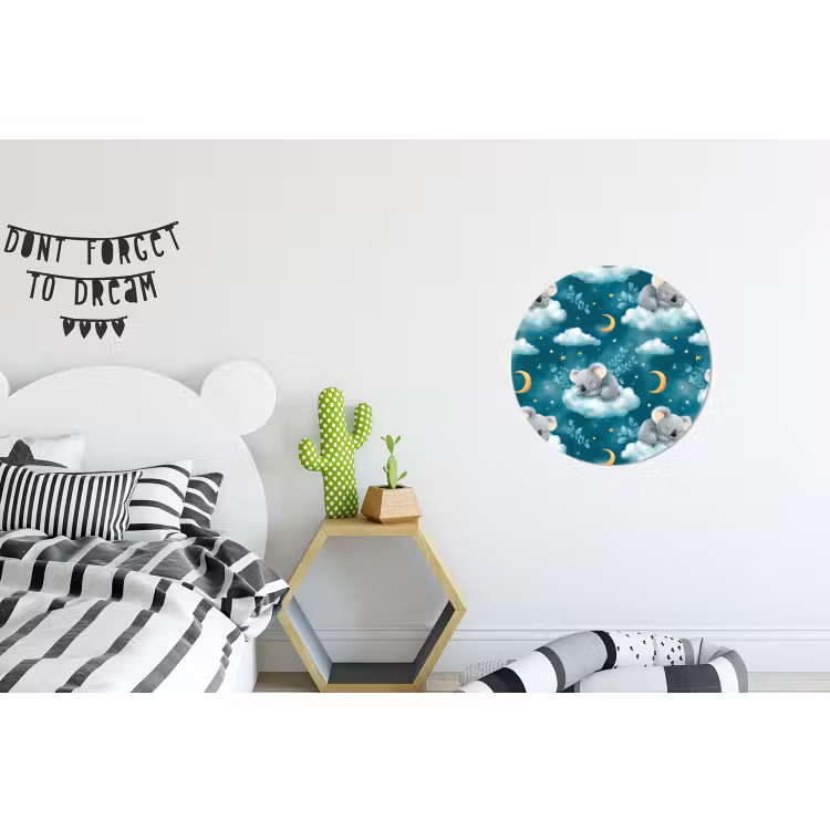Wandcirkel - Aluminium - Koala's - Betoverend - Blauw — 5