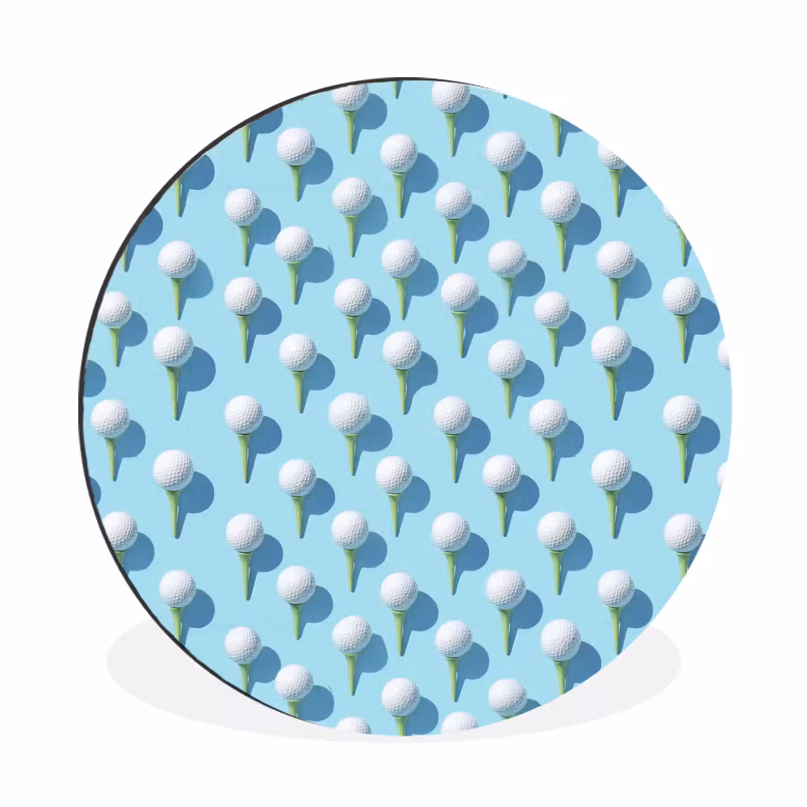 Wandcirkel - Aluminium - Golf - Ballen - Blauw — 1