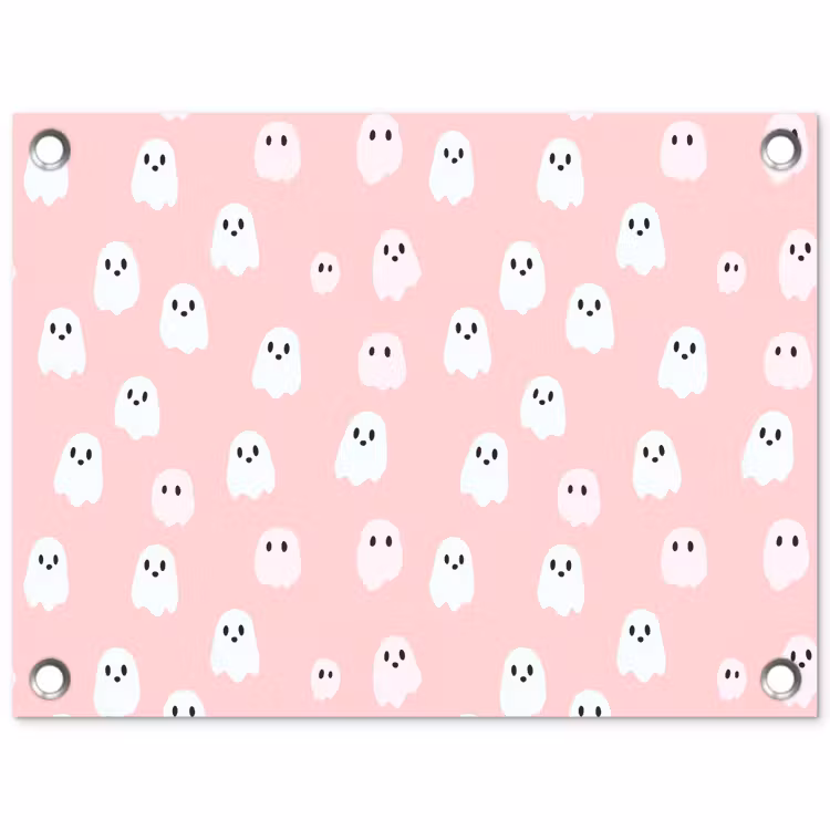 Tuinposter - Spookjes - Patroon - Roze — 1