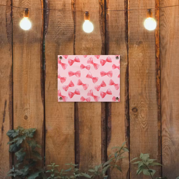 Tuinposter - Strikken - Aquarel - Roze — 2