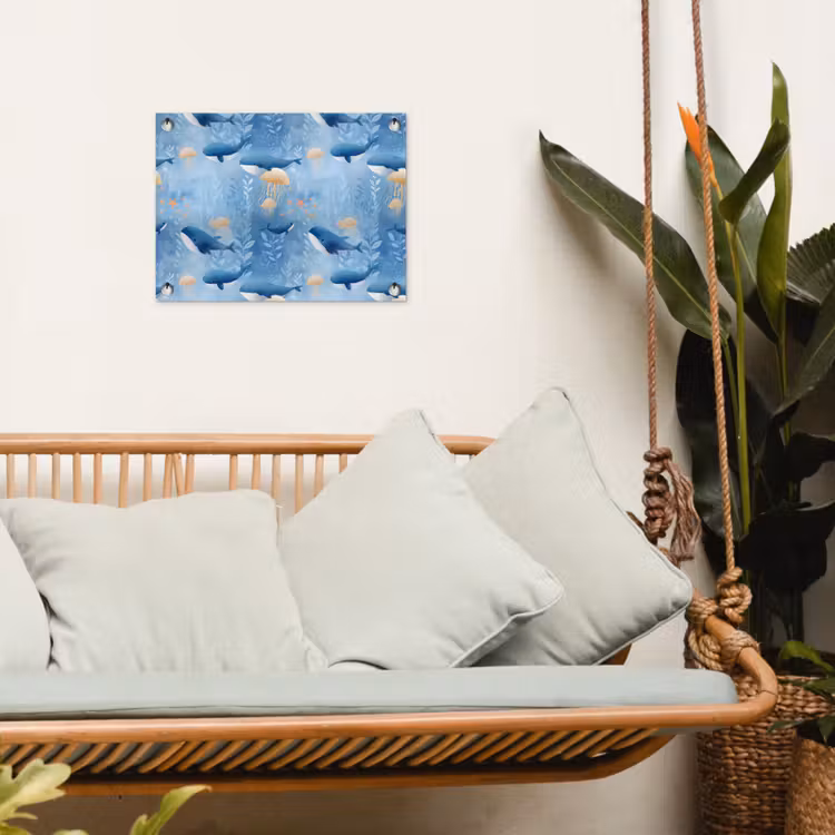Tuinposter - Walvissen - Oceaan - Blauw — 5