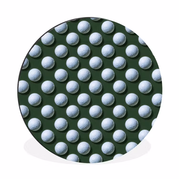 Wandcirkel - Aluminium - Ballen - Golf - Groen — 1