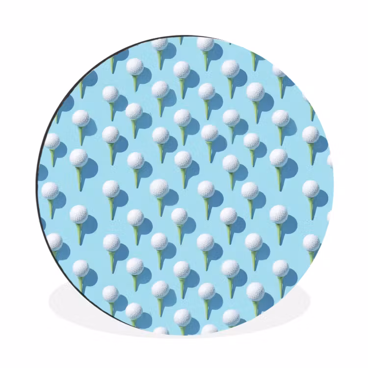 Wandcirkel - Aluminium - Golf - Ballen - Blauw — 1