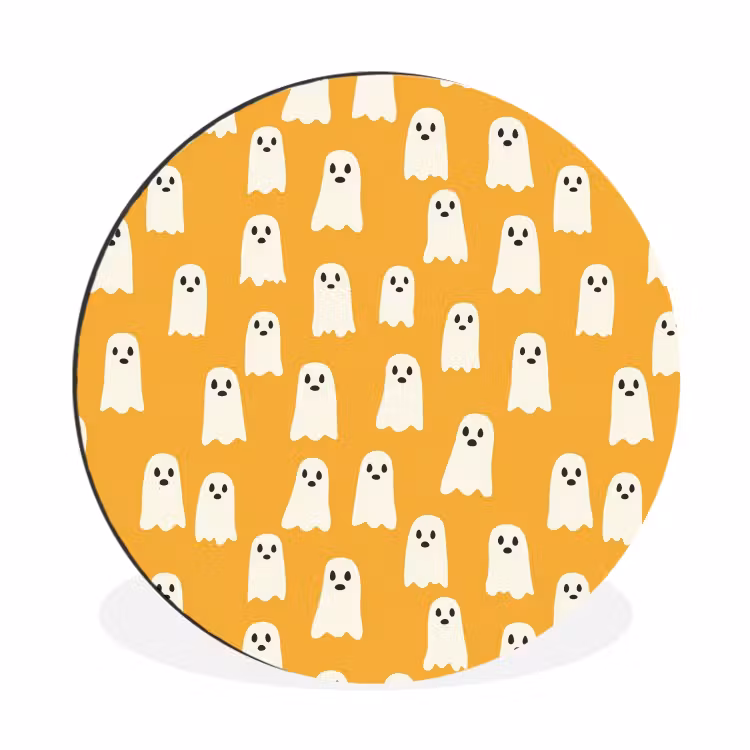 Wandcirkel - Aluminium - Halloween - Spookjes - Oker — 1