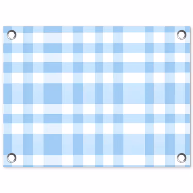 Tuinposter - Ruit - Patroon - Blauw — 1
