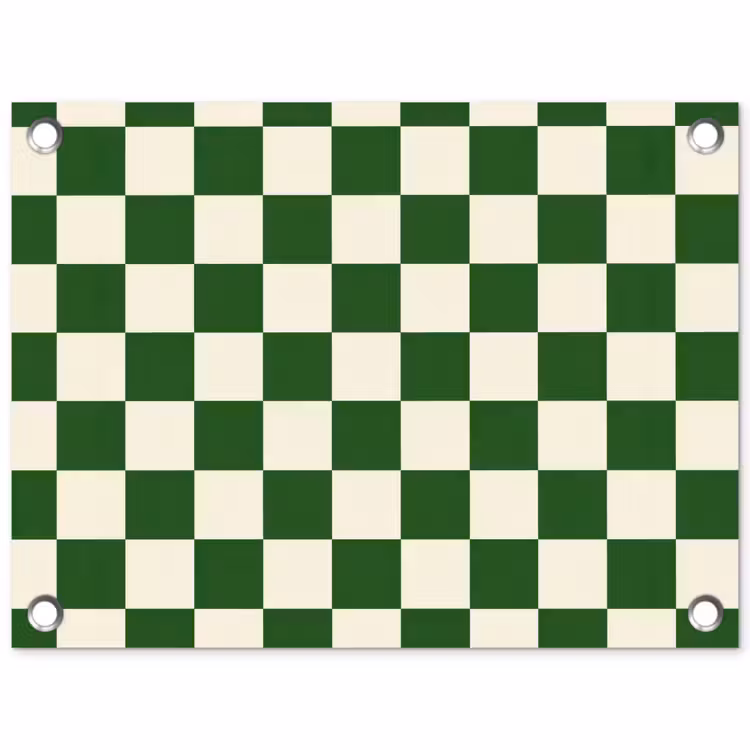 Tuinposter - Schaakbord - Patroon - Groen — 1