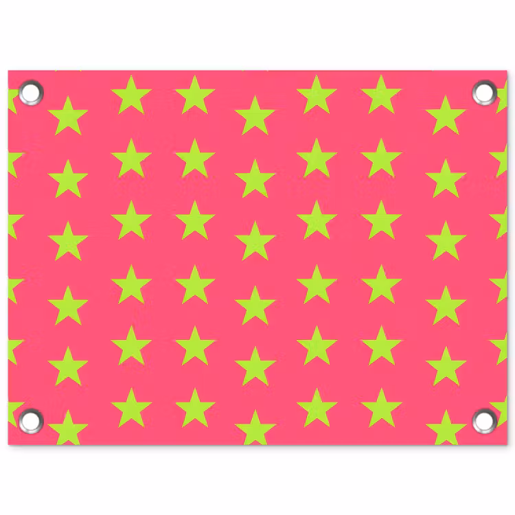 Tuinposter - Sterren - Patroon - Roze — 1