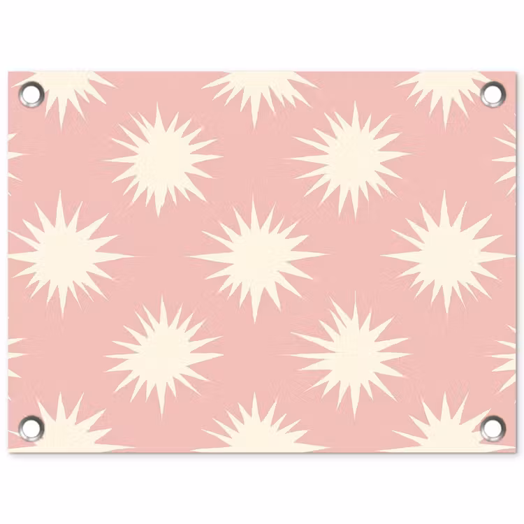Tuinposter - Zonnen - Patroon - Roze — 1
