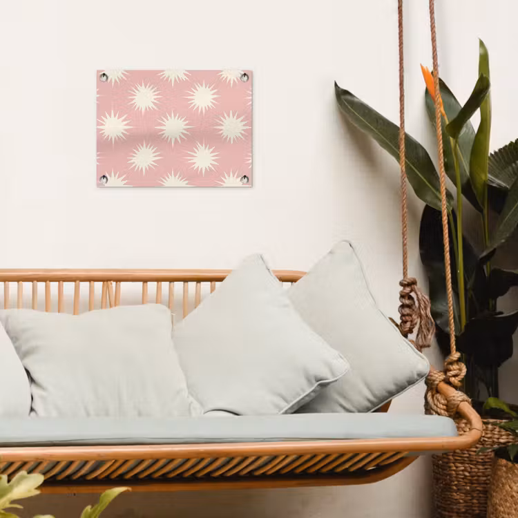 Tuinposter - Zonnen - Patroon - Roze — 5