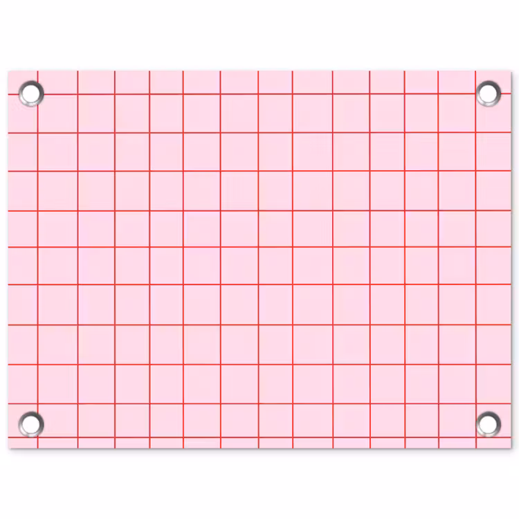 Tuinposter - Raster - Patroon - Roze — 1