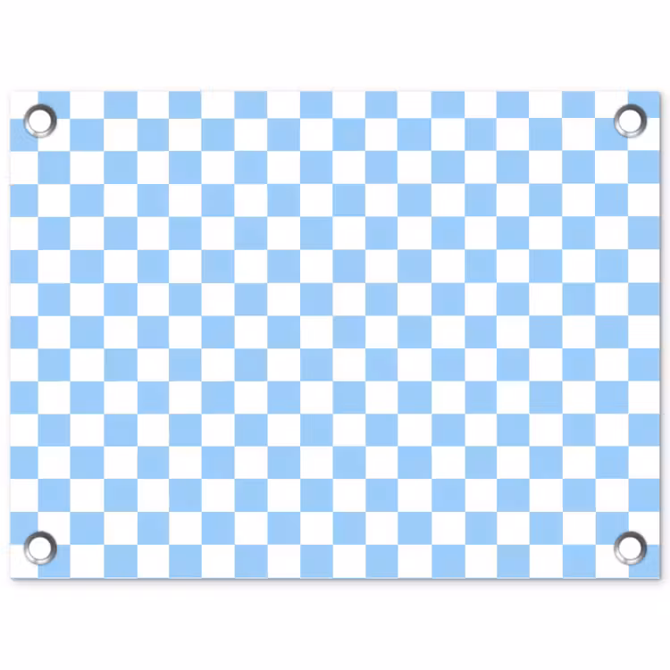 Tuinposter - Schaakbord - Klassiek - Blauw — 1