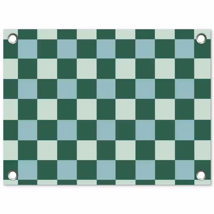 Tuinposter - Schaakbord - Klassiek - Groen — 1