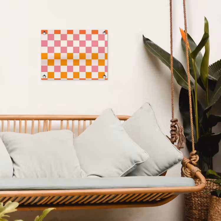 Tuinposter - Vierkant - Patroon - Oranje — 5